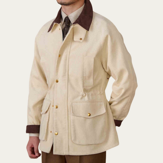 Thermal Pure Cotton Corduroy Slim-fit Safari Jacket Versatile Vintage Jacket